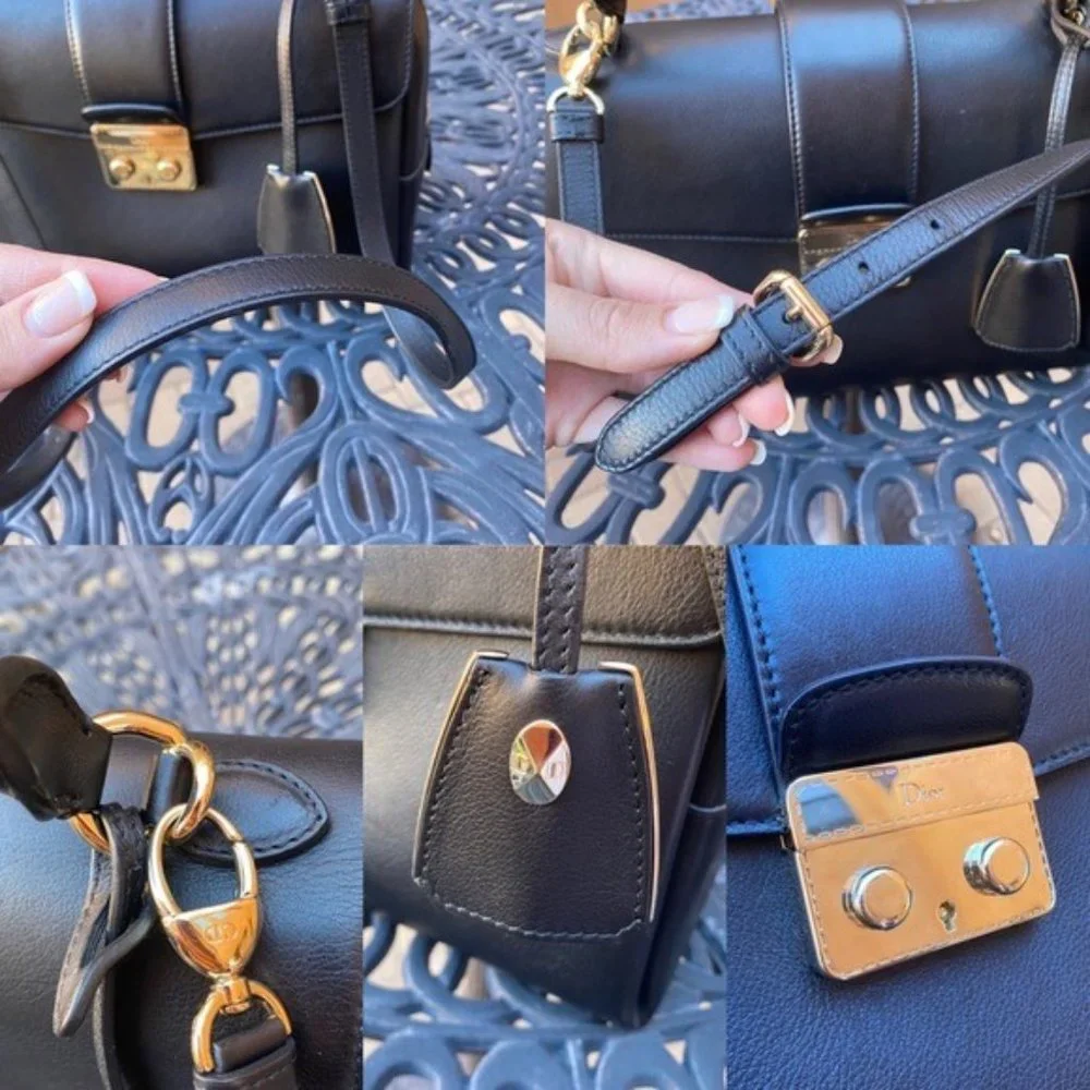 SOLD Dior New Lock Top Handle Leather Bag - Picture 9 of 15